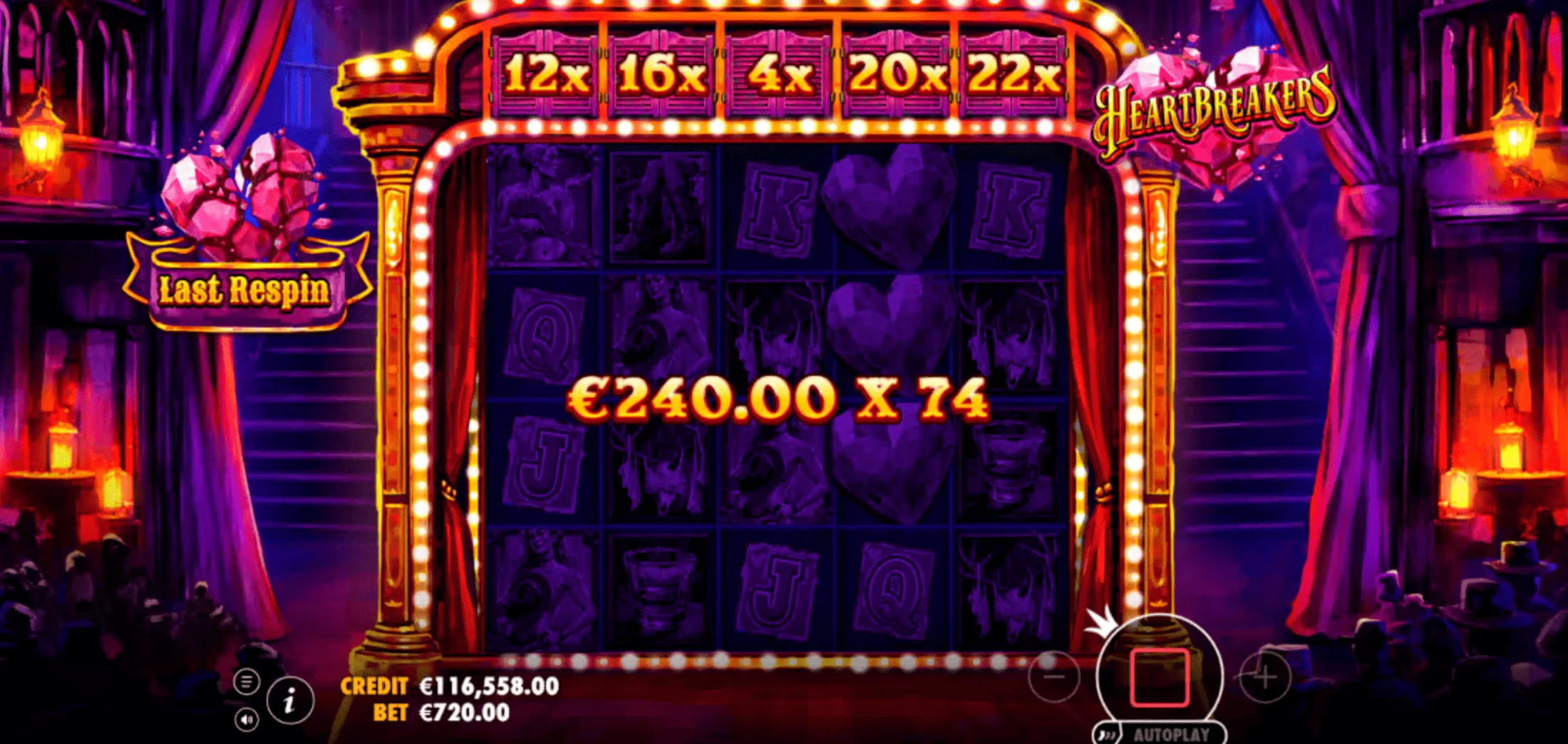 Heartbreakers - Standard Respin and Super Respin Bonus Buy menu